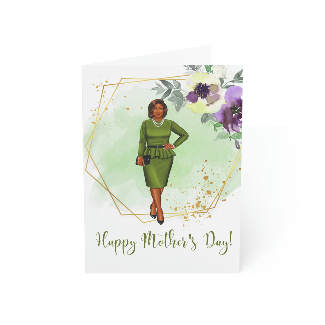 Sophisticated Ladies Mothers Day-Lime Folded Greeting Cards (1, 10, 30, and 50pcs)