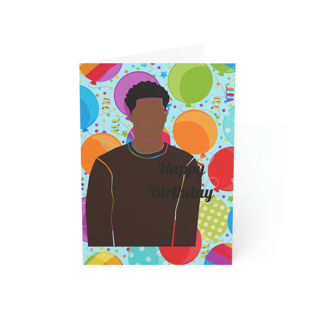 Mens Birthday-Brown Shirt Folded Greeting Cards (1, 10, 30, and 50pcs)