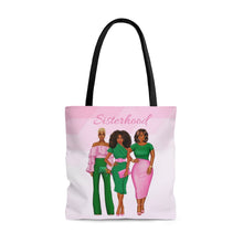 Load image into Gallery viewer, The Sisterhood Pink/Green AOP Tote Bag

