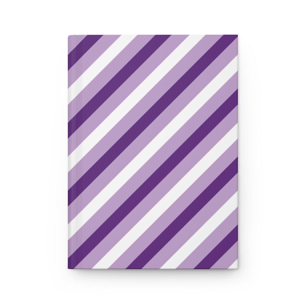 For Her Purple Stripes Hardcover Journal Matte
