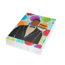 Load image into Gallery viewer, Mens Birthday-Bowtie1 Folded Greeting Cards (1, 10, 30, and 50pcs)

