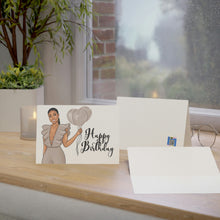 Load image into Gallery viewer, Happy Birthday Card-Champagne Folded Greeting Cards (1, 10, 30, and 50pcs)
