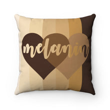 Load image into Gallery viewer, Melanin Spun Polyester Square Pillow
