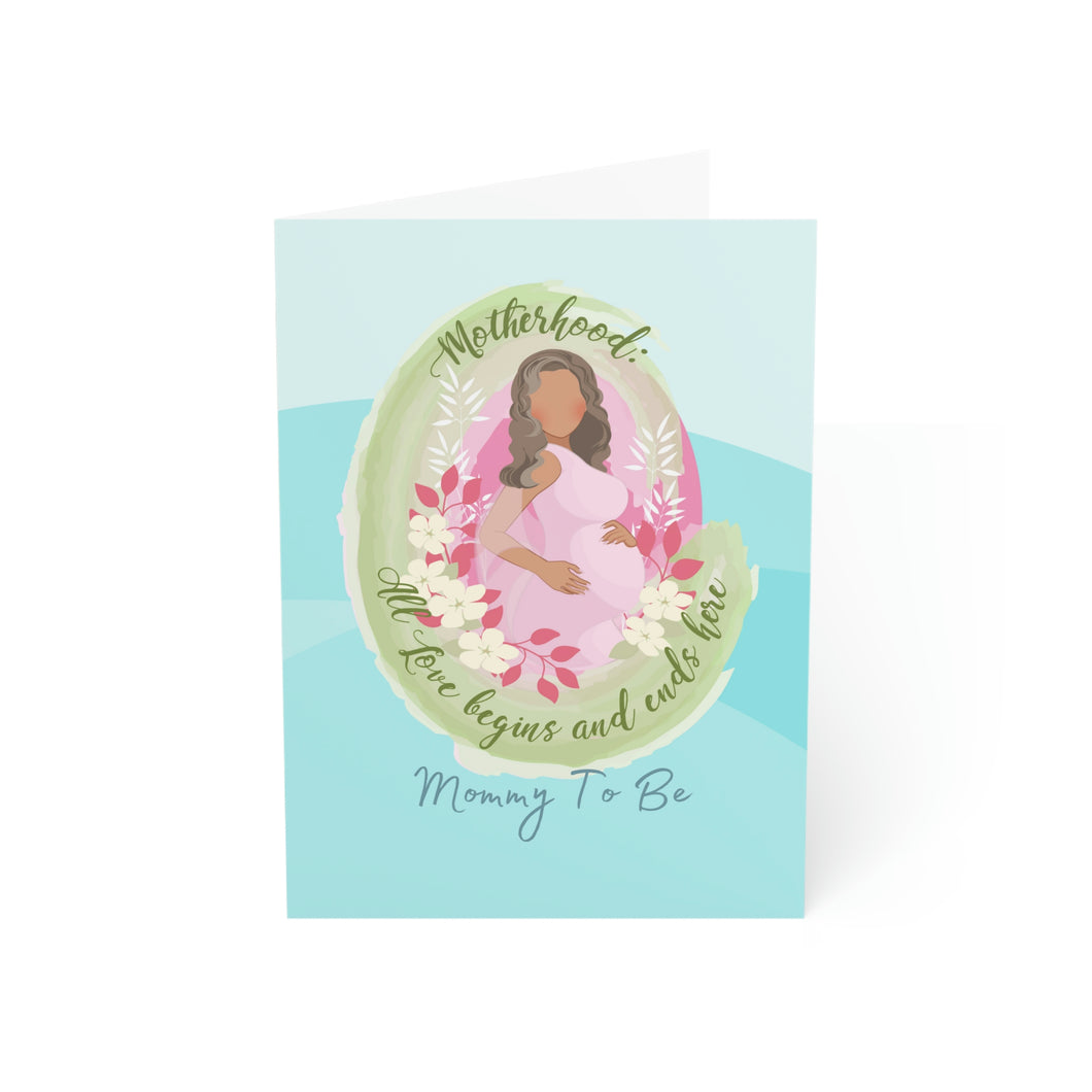 Mommy To Be-Motherhood Folded Greeting Cards (1, 10, 30, and 50pcs)