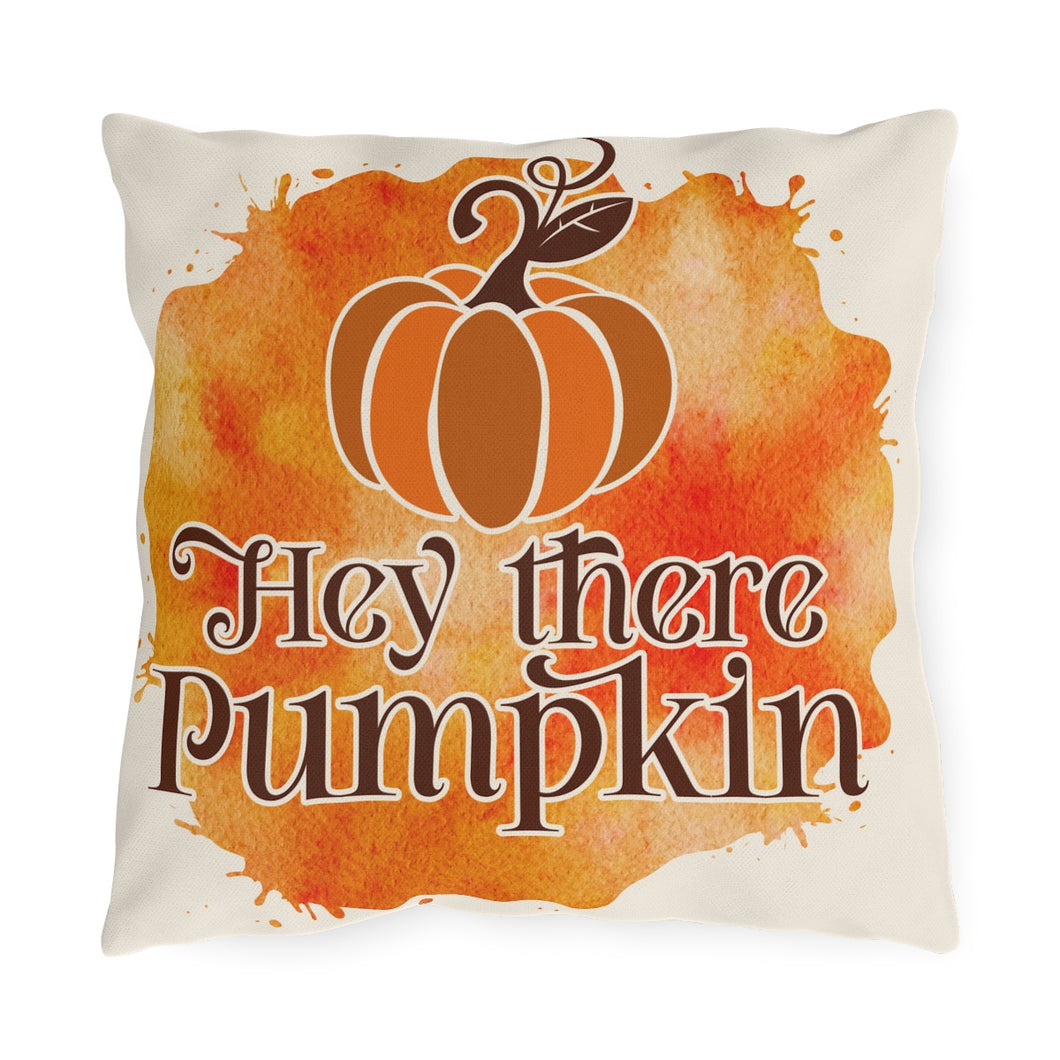 Hey There Pumpkin-Off White Outdoor Pillows