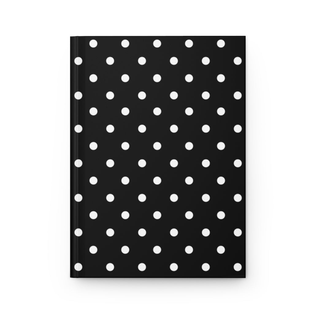 For Her Black Dots Hardcover Journal Matte
