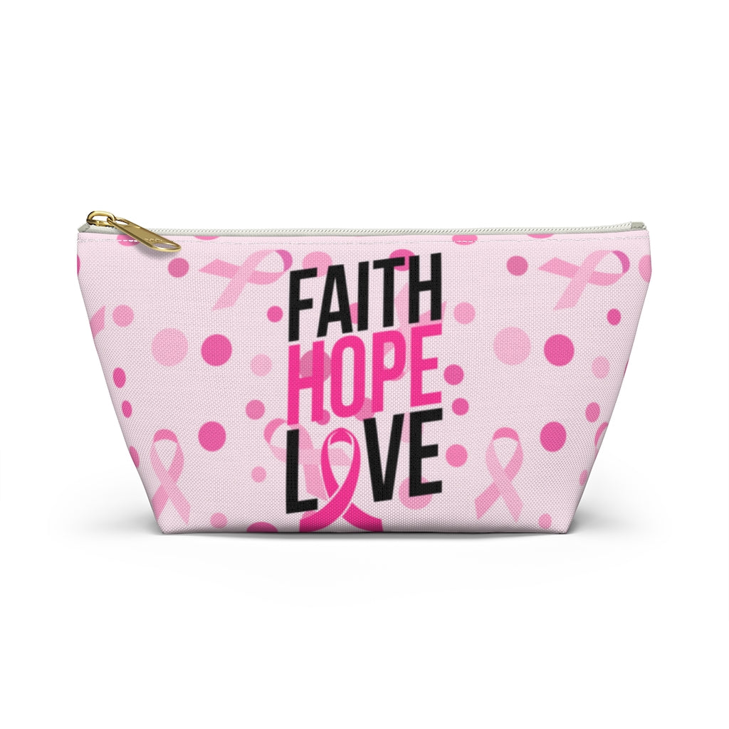 Faith Hope Love Accessory Pouch w T-bottom