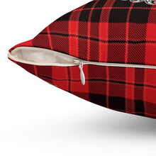 Load image into Gallery viewer, Merry Christmas Red Plaid Square Pillow
