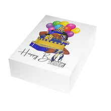 Load image into Gallery viewer, Happy Birthday Soror! - Blue &amp; Gold Folded Greeting Cards (1, 10, 30, and 50pcs)
