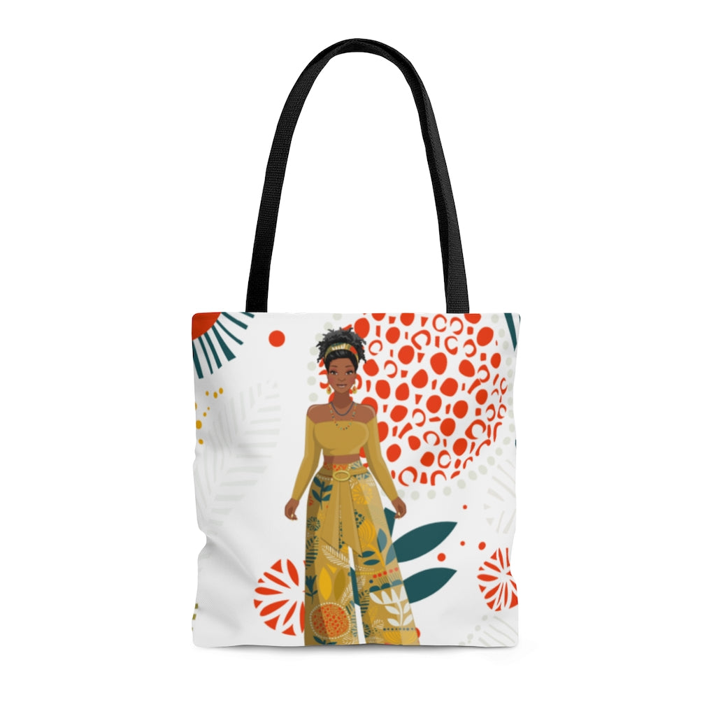 Stand Up White AOP Tote Bag