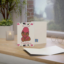 Load image into Gallery viewer, It&#39;s A Girl-Medium Folded Greeting Cards (1, 10, 30, and 50pcs)
