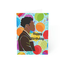 Load image into Gallery viewer, Mens Birthday-Brown Jacket Folded Greeting Cards (1, 10, 30, and 50pcs)

