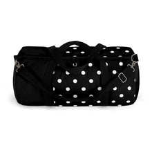 Load image into Gallery viewer, For Her Black Dots Duffel Bag
