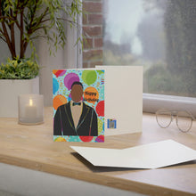 Load image into Gallery viewer, Mens Birthday-Bowtie1 Folded Greeting Cards (1, 10, 30, and 50pcs)
