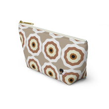 Load image into Gallery viewer, Mocha Circles Accessory Pouch w T-bottom
