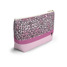 Load image into Gallery viewer, Pink Cheetah Accessory Pouch w T-bottom
