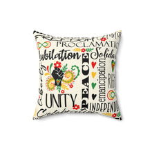 Load image into Gallery viewer, Juneteenth Spun Polyester Square Pillow
