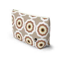 Load image into Gallery viewer, Mocha Circles Accessory Pouch w T-bottom
