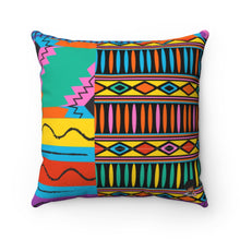 Load image into Gallery viewer, Ankara Multi Spun Polyester Square Pillow
