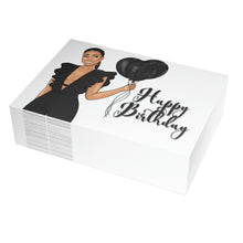 Load image into Gallery viewer, Happy Birthday Card-Black Folded Greeting Cards (1, 10, 30, and 50pcs)
