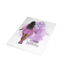 Load image into Gallery viewer, Happy Birthday-Purple Folded Greeting Cards (1, 10, 30, and 50pcs)
