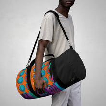 Load image into Gallery viewer, Ankara Purple Duffel Bag
