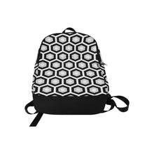 Load image into Gallery viewer, Black/White/Gray Honeycomb Backpack

