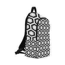 Load image into Gallery viewer, Black/White/Gray Honeycomb Backpack

