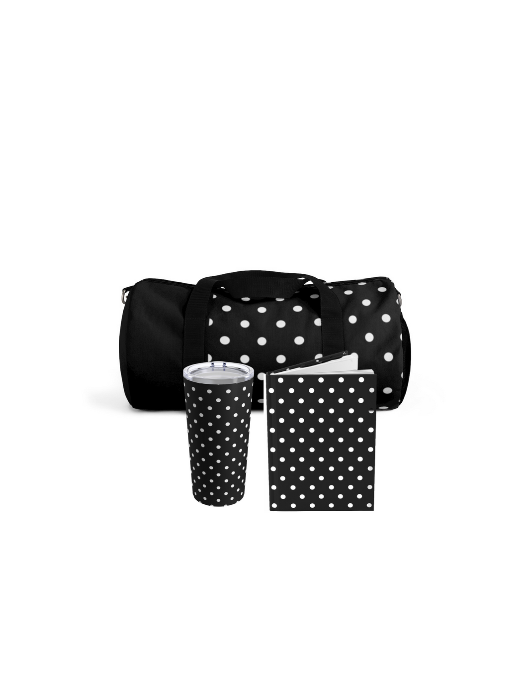 For Her Black Dots Duffle Bundle Collection
