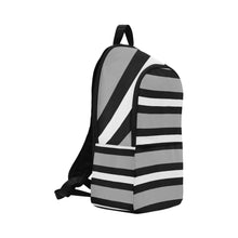 Load image into Gallery viewer, Charcoal Stripes Backpack
