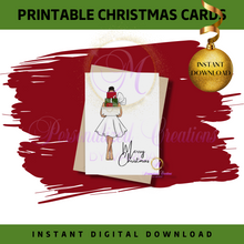 Load image into Gallery viewer, Printable Christmas Card Set- Instant Digital Download
