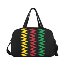 Load image into Gallery viewer, Fitness Black Kente Gym Bag
