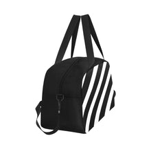 Load image into Gallery viewer, Fitness BlackWhite Stripes Gym Bag
