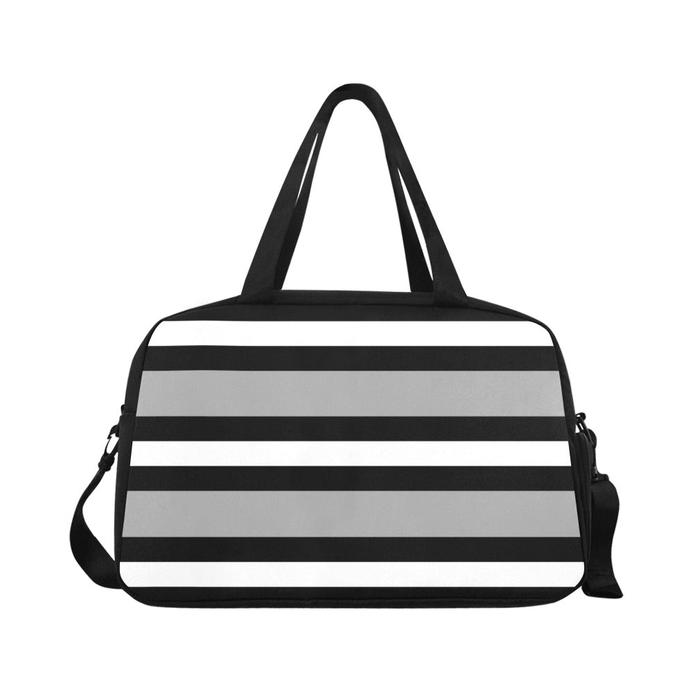 Fitness Charcoal Stripes Gym Bag