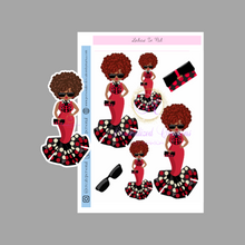Load image into Gallery viewer, Red Ankara Stickers
