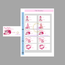Load image into Gallery viewer, Pink Christmas Holiday Gift Stickers

