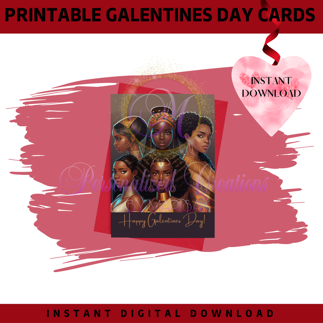 Printable Galentines Day Card1- Instant Digital Download