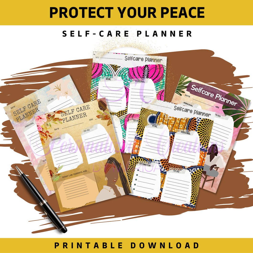 Protect Your Peace- Self Care Printable Download