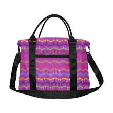Load image into Gallery viewer, Purple Zag Large Capacity Duffle Bag

