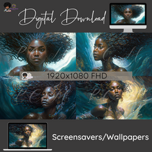 Load image into Gallery viewer, DG-DSW-004 Under The Sea AI ART Digital Download Desktop Screensavers
