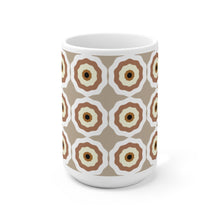 Load image into Gallery viewer, Mocha Circles Ceramic Mug 15oz
