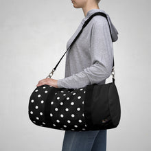Load image into Gallery viewer, For Her Black Dots Duffel Bag
