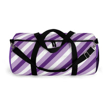 Load image into Gallery viewer, For Her Purple Stripes Duffel Bag
