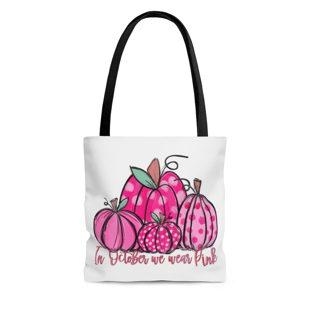 Pink Pumpkins AOP Tote Bag