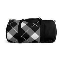 Load image into Gallery viewer, His Black Argyle Duffel Bag
