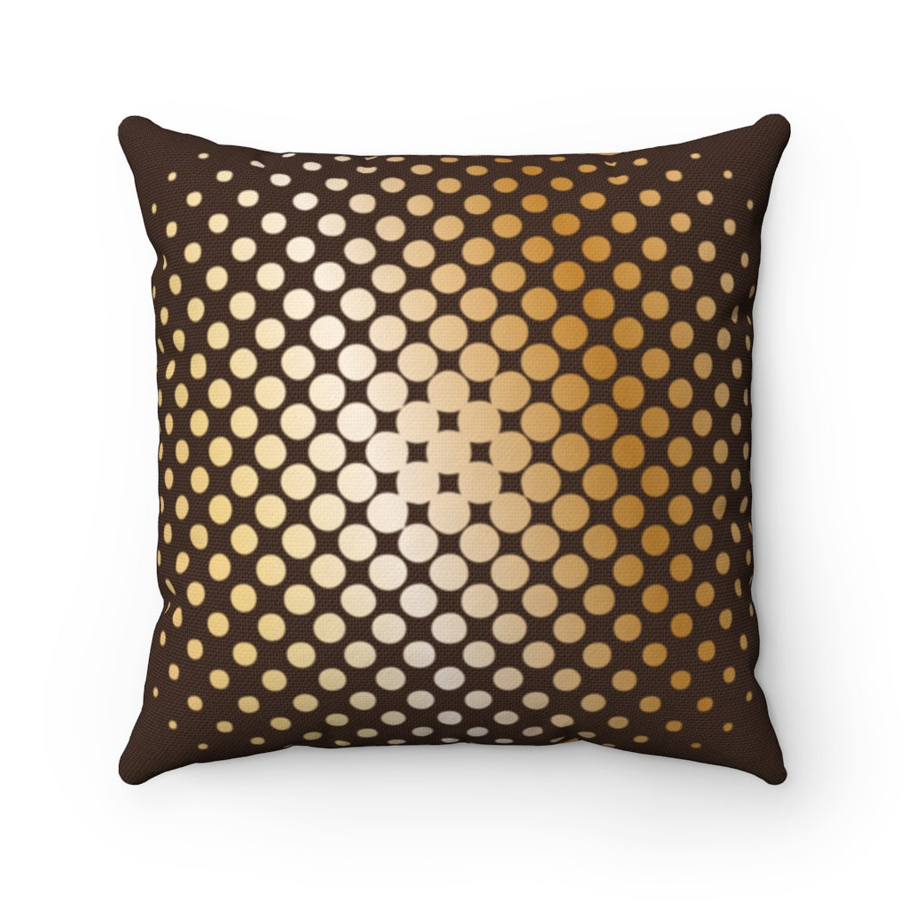 Chocolate Spun Polyester Square Pillow