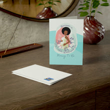 Load image into Gallery viewer, Mommy To Be-Happiness Is -Dark Folded Greeting Cards (1, 10, 30, and 50pcs)
