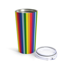 Load image into Gallery viewer, Rainbow Stripes Tumbler 20oz
