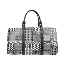 Load image into Gallery viewer, Black White Tribal Travel Bag Large
