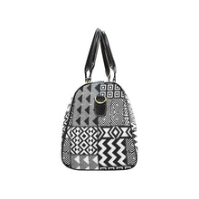 Load image into Gallery viewer, Black White Tribal Travel Bag Small
